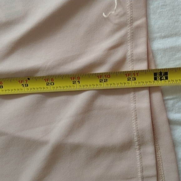 Women's Calvin Klein blush pink blouse top v-neck easy care shirred cuff large - Picture 9 of 10